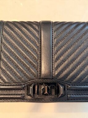 Rebecca Minkoff Black Quilted Leather Crossbody Bag